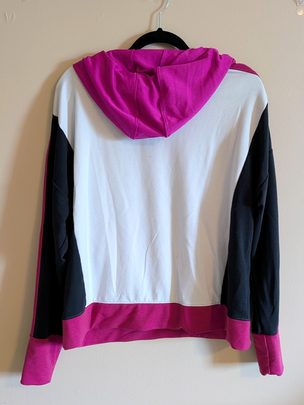 Under Armour Women's Lightweight Colorblock Hoodie - White, Black & Fuchsia - Picture 4 of 4